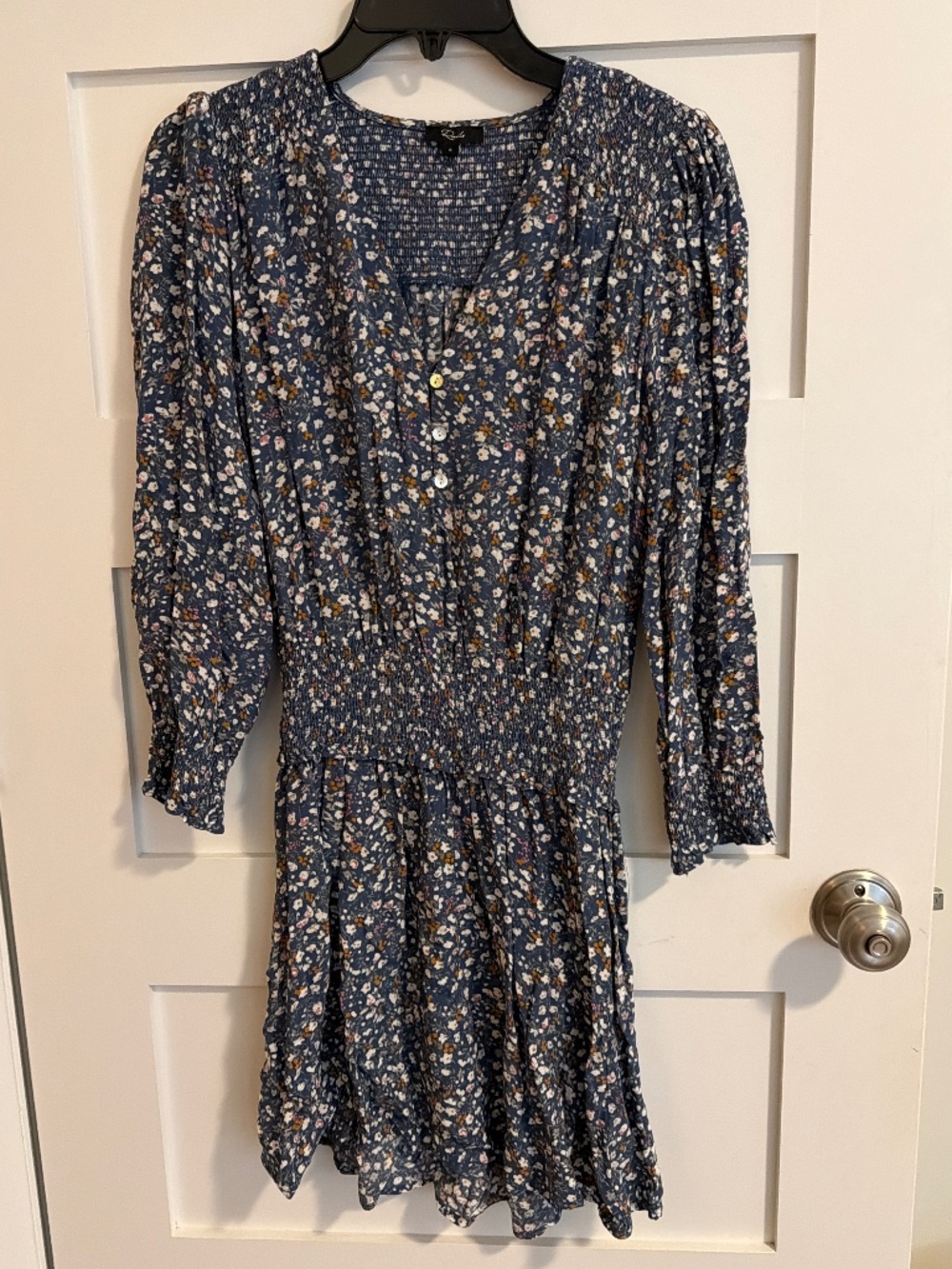 Rails Zana Blue Ditsy Floral Dress Size Small